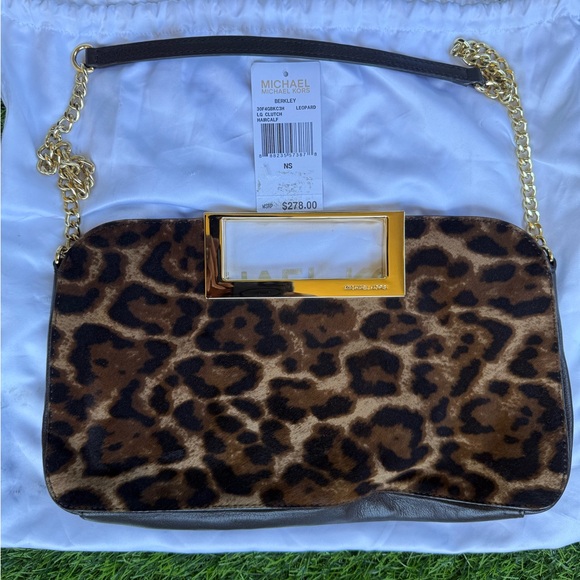 Michael Kors Brown and Black Leopard Shoulder Bag
